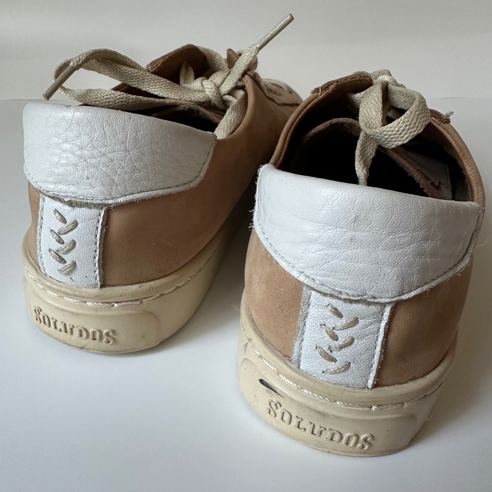 Soludos Ibiza Classic Sneakers Low Top Tan Nubuck Leather size 8 - Picture 4 of 7